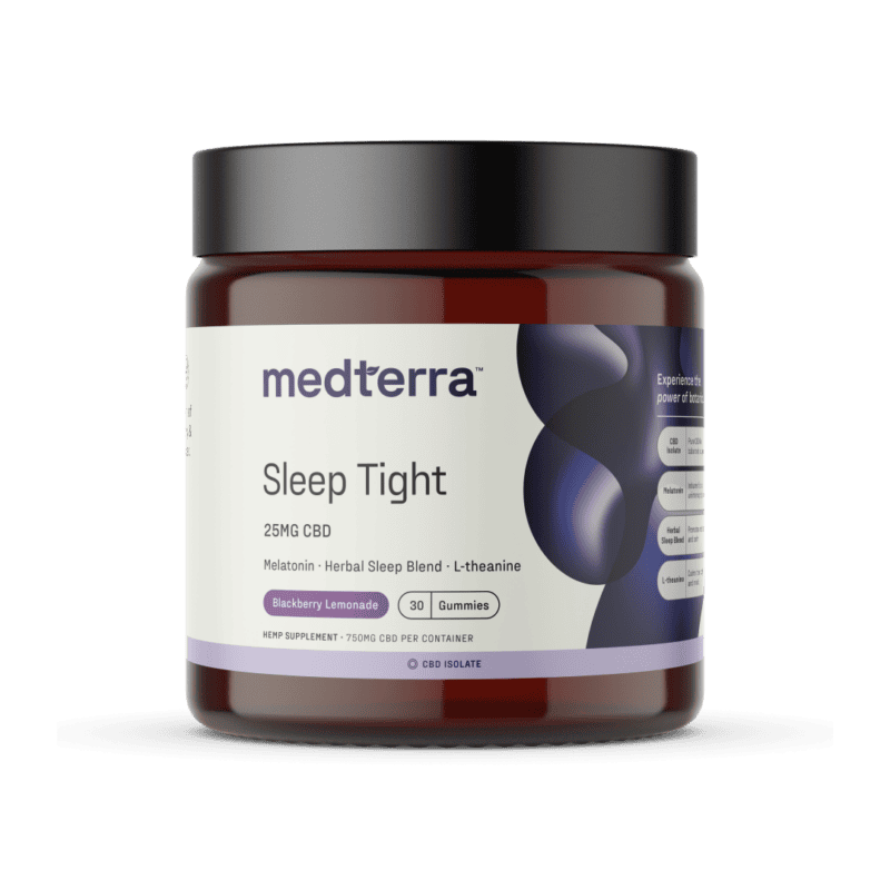 Medterra: Sleep Tight CBD+Melatonin Sleep Gummies - Blackberry Lemonade (20ct) - 500mg - Medterra | CBD Authority