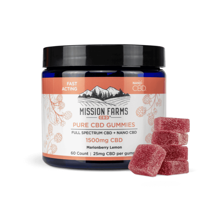 Mission Farms: Pure CBD Gummies - Marionberry Lemon (30ct) - 750mg - Mission Farms | CBD Authority