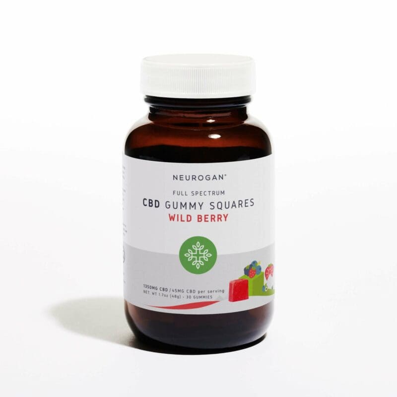 Neurogan: Full Spectrum CBD Gummy Squares - Watermelon & Wild Berry (30ct) - 1350mg - Neurogan | CBD Authority