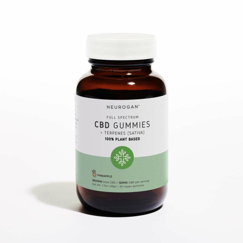 Neurogan: Full Spectrum Sativa CBD Gummies - Pineapple (30ct) - 3600mg - Neurogan | CBD Authority